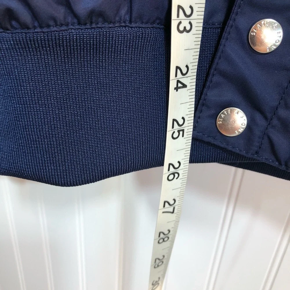 Slate & Stone Men’s Navy Raglan Baseball Jacket M